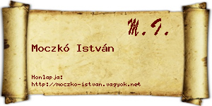 Moczkó István névjegykártya